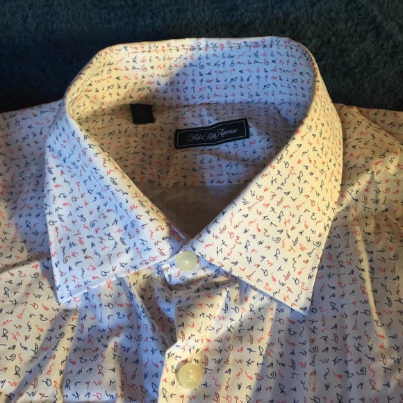 NWT Saks Fifth Avenue XXL Men’s Patterned Shirt - Picture 4 of 10